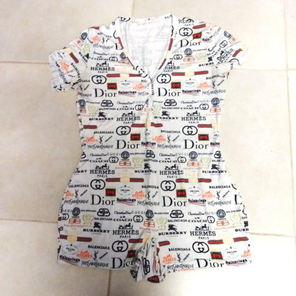 ❤️ DESIGNER Brands RUNWAY MINI Jumper Romper Gucci YSL Prada Dior Hermes Sz M